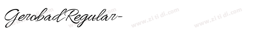 Gerobad Regular字体转换 Gerobad Regular字体转换